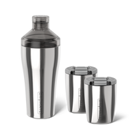 Polished Stainless Cocktail Shaker + Rocks BundleCocktail Shaker + Rocks Bundle